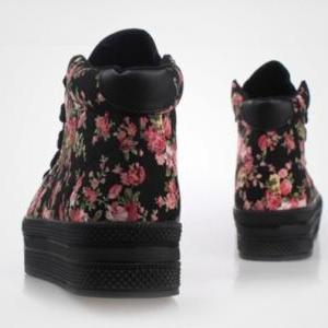 Canvas Floral Women Sneaker Shoes