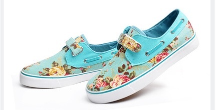 floral canvas sneakers