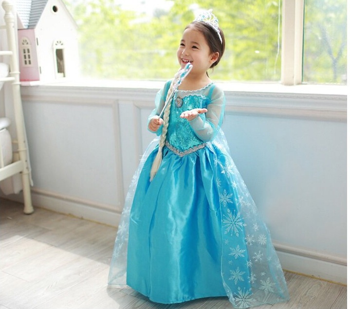 Frozen Princess Anna Elsa Costume Girls Dress Birthdays Gifts Christmas Presents Price